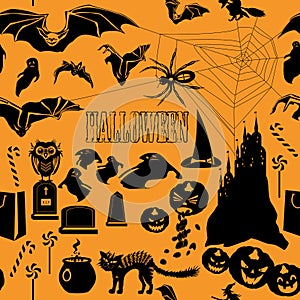 Halloween seamless pattern