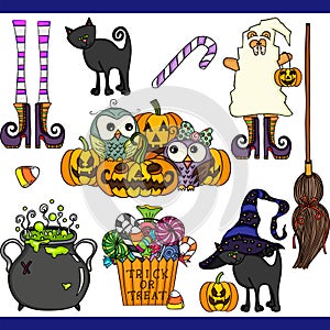 Halloween set digital elements