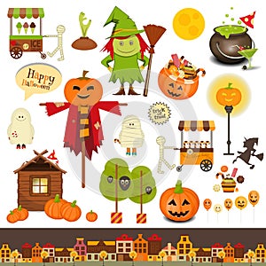 Halloween Set of Trick or Treat Objects