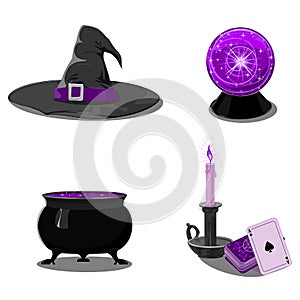 Halloween set with witch accessories