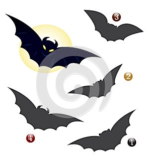 Halloween shape game: the bat