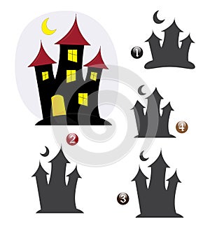 Halloween shape game: the haunted house