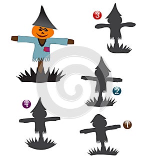 Halloween shape game: the scarecrow