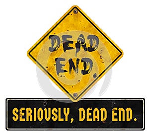 Halloween Sign Dead End Grunge