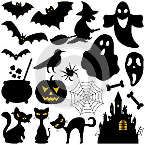 Halloween Silhouettes Elements