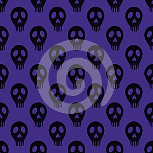 Halloween skulls seamless cartoon flower doodle pattern for wrapping paper and clothes print and kids and fabrics