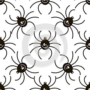 Halloween spider web seamless pattern.