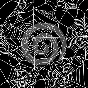Halloween spider web seamless pattern
