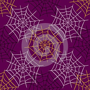 Halloween spider webs colorful pattern design