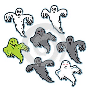 Halloween spooky creepy ghosts