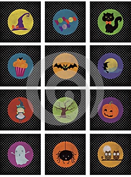 Halloween Sticker or Card Set