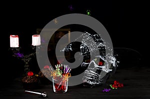 Halloween still-life background