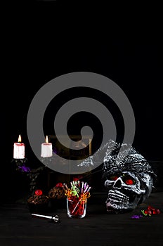 Halloween still-life background