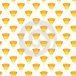 Halloween sweets seamless pattern on white background. Yellow Jelly.