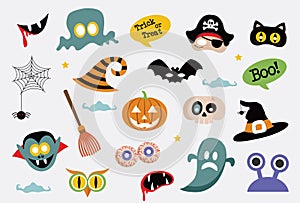 Halloween symbols and icons collection