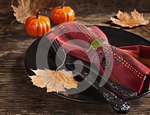 Halloween table setting