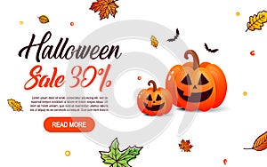 Halloween template banners sale in Flat modern style.