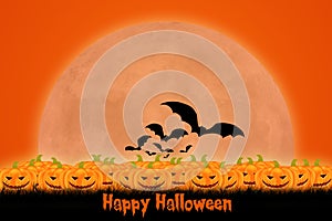 Halloween template design with space for text or message