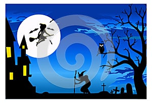 halloween theme background vector image photo