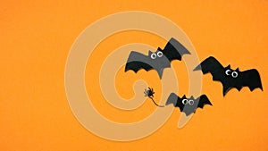 Halloween theme with funny bats