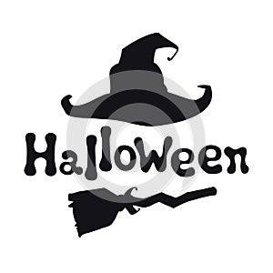 Halloween theme. Handdrawn lettering phrase. Design element for Halloween. Vector handwritten calligraphy quote.