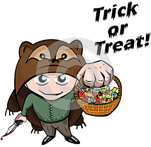 Halloween: treak treating action