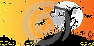 Halloween tree background