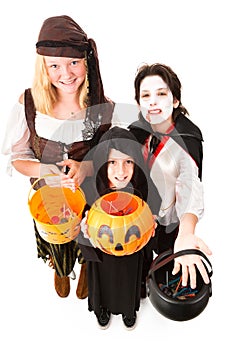 Halloween Trick Or Treaters Isolated