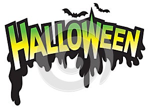 Halloween type graphic logo