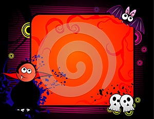 Halloween vampire banner