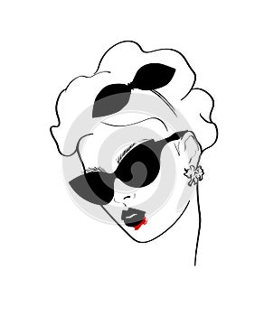 Halloween vampire design sketch woman in style pop art