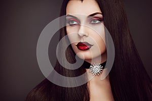 Halloween vampire woman portrait