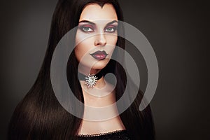 Halloween vampire woman portrait