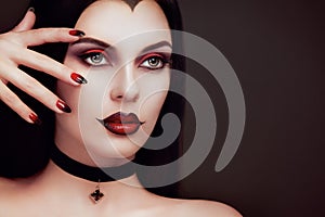 Halloween vampire woman portrait