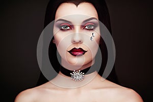 Halloween vampire woman portrait