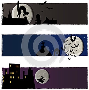 Halloween vector banners
