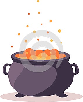 Halloween Vector Collection. Witch's cauldron where the potion is brewed.