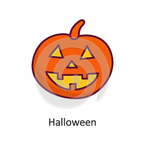 Halloween vector Fill outline Icon Design illustration. Holiday Symbol on White background EPS 10 File