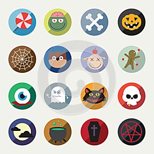 Halloween vector icons set