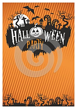 Halloween vector moder poster, flyer party