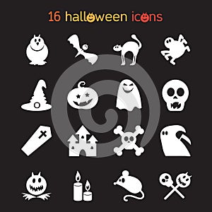 Halloween vectors, illustrations, emojis, and patterns. Halloween icons.
