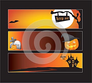 Halloween web banners
