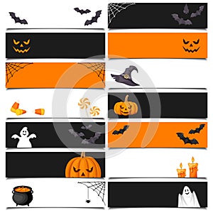 Halloween web banners. Vector eps-10.