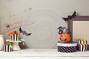 Halloween website header design with copy space