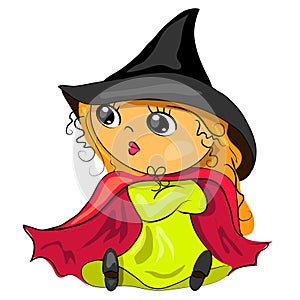 Halloween witch in black hat image