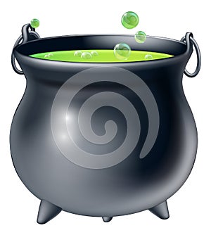 Halloween witch cauldron photo