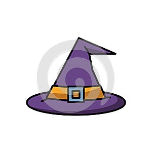 Halloween witch hat accessory icon