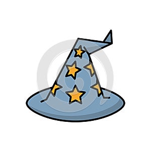 Halloween witch hat accessory icon