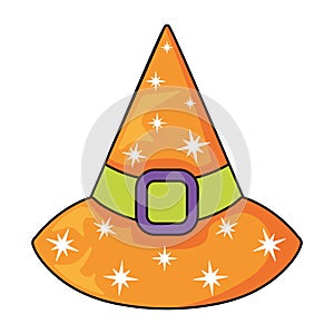 halloween witch hat illustration isolated