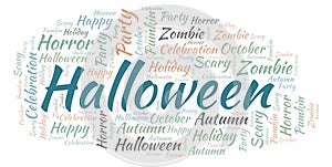 Halloween word cloud.